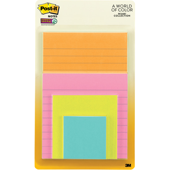 Post-it Lined Super Sticky Notes | 4Pk