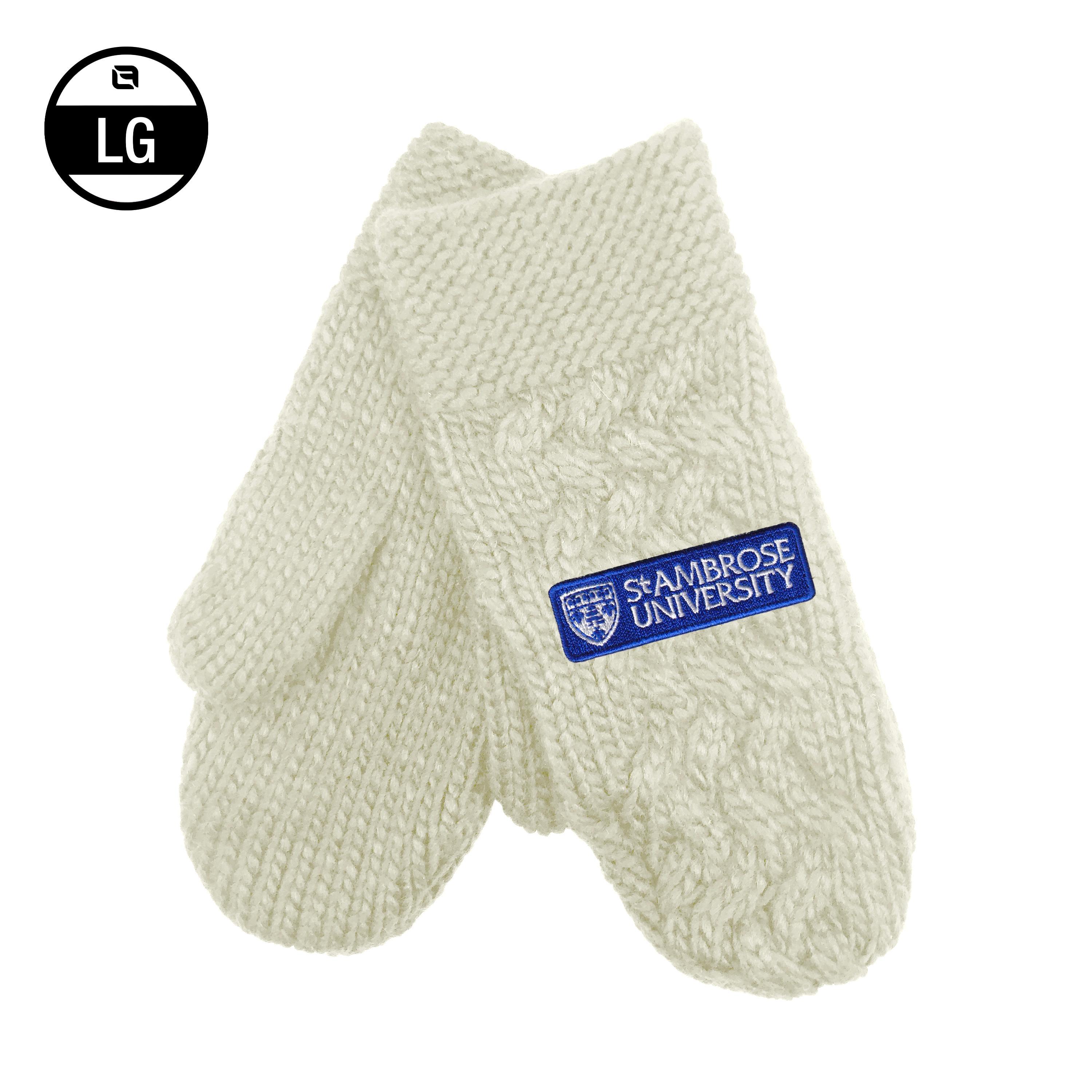 Arya Cable Knit Mittens | Cream