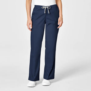 Fitted Flair Leg Scrub Pants | Navy