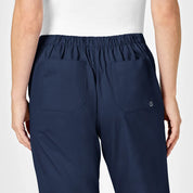 Fitted Flair Leg Scrub Pants | Navy