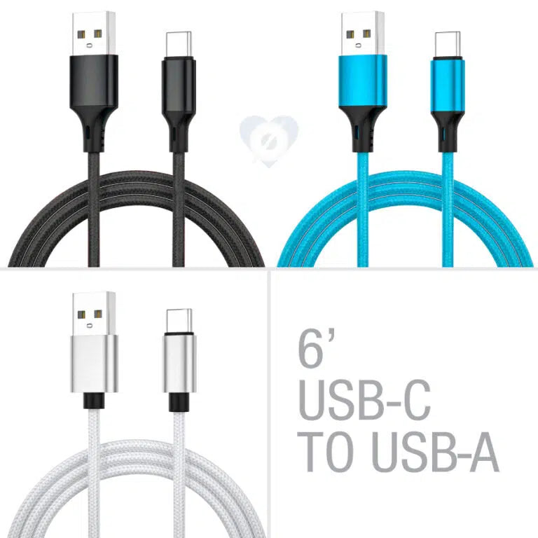 6' USB-C to USB-A | Blue