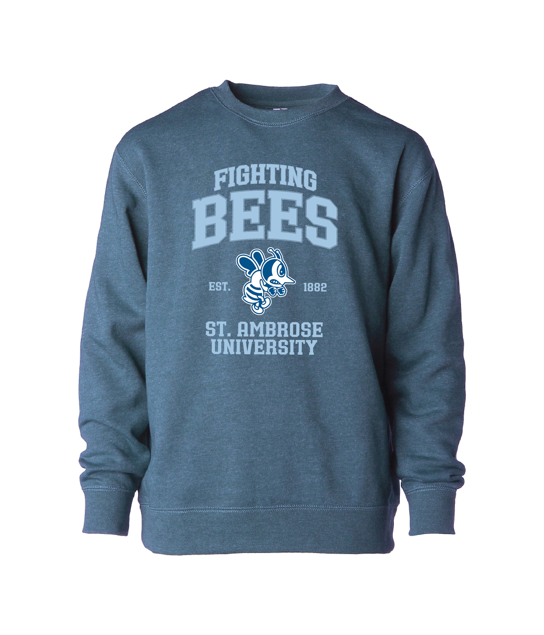 Youth Logoed Crew | Storm Blue