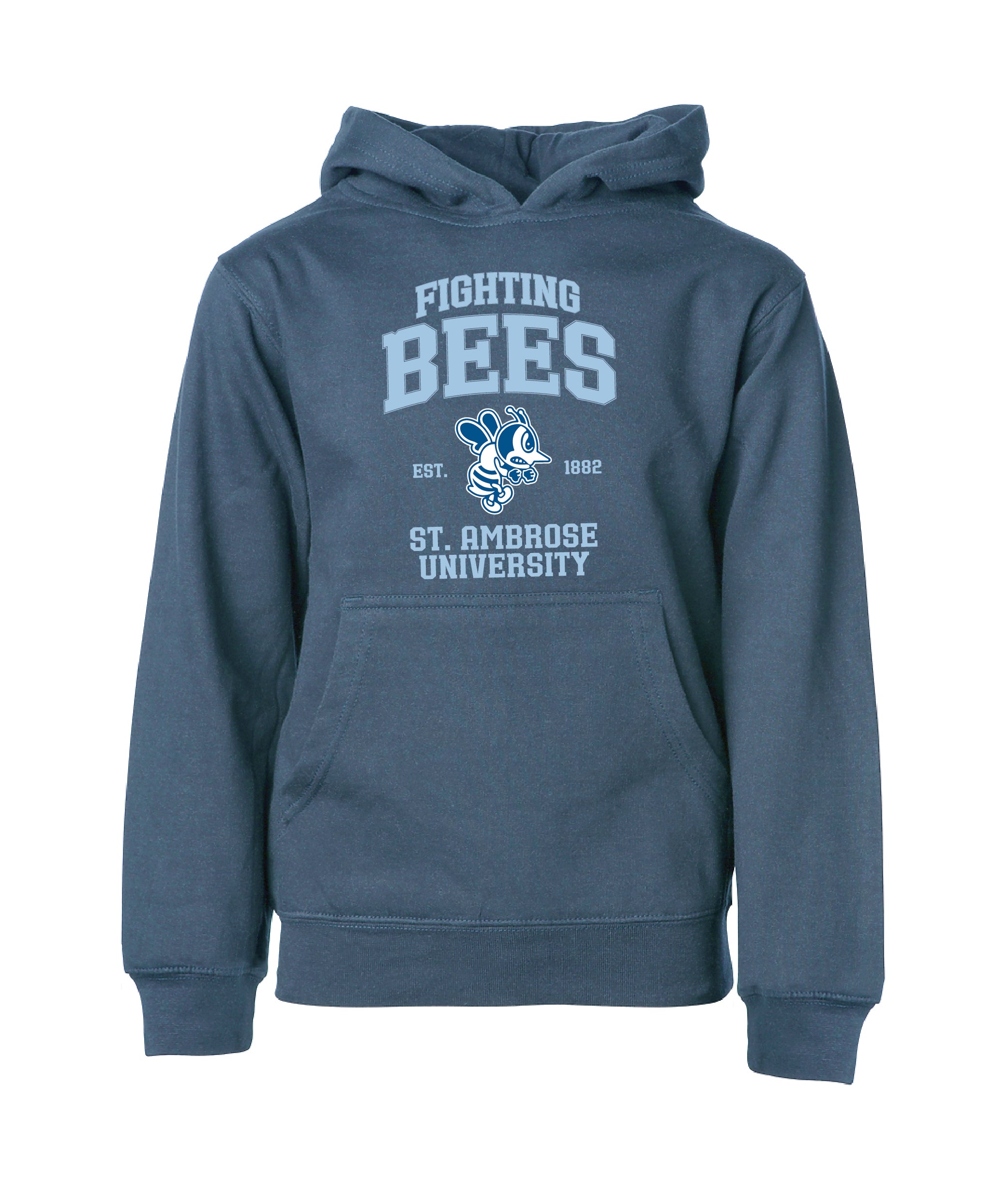 Youth Logoed Hoodie | Storm Blue