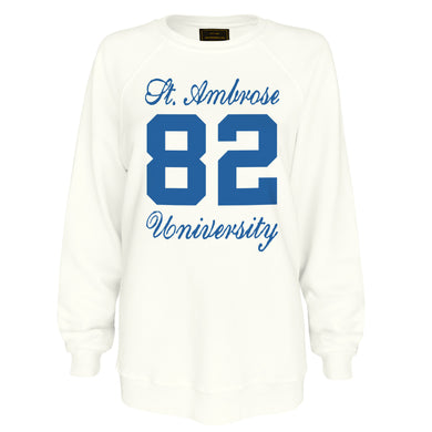 Ladies French Terry Crew | Vintage White