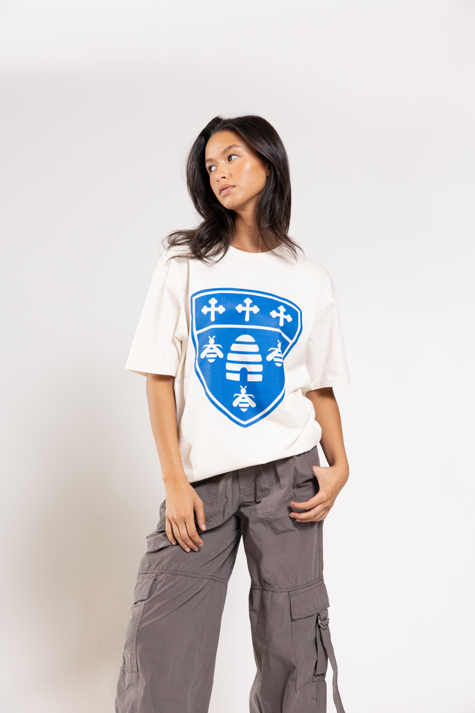 Shield Logo Tee | Vintage White