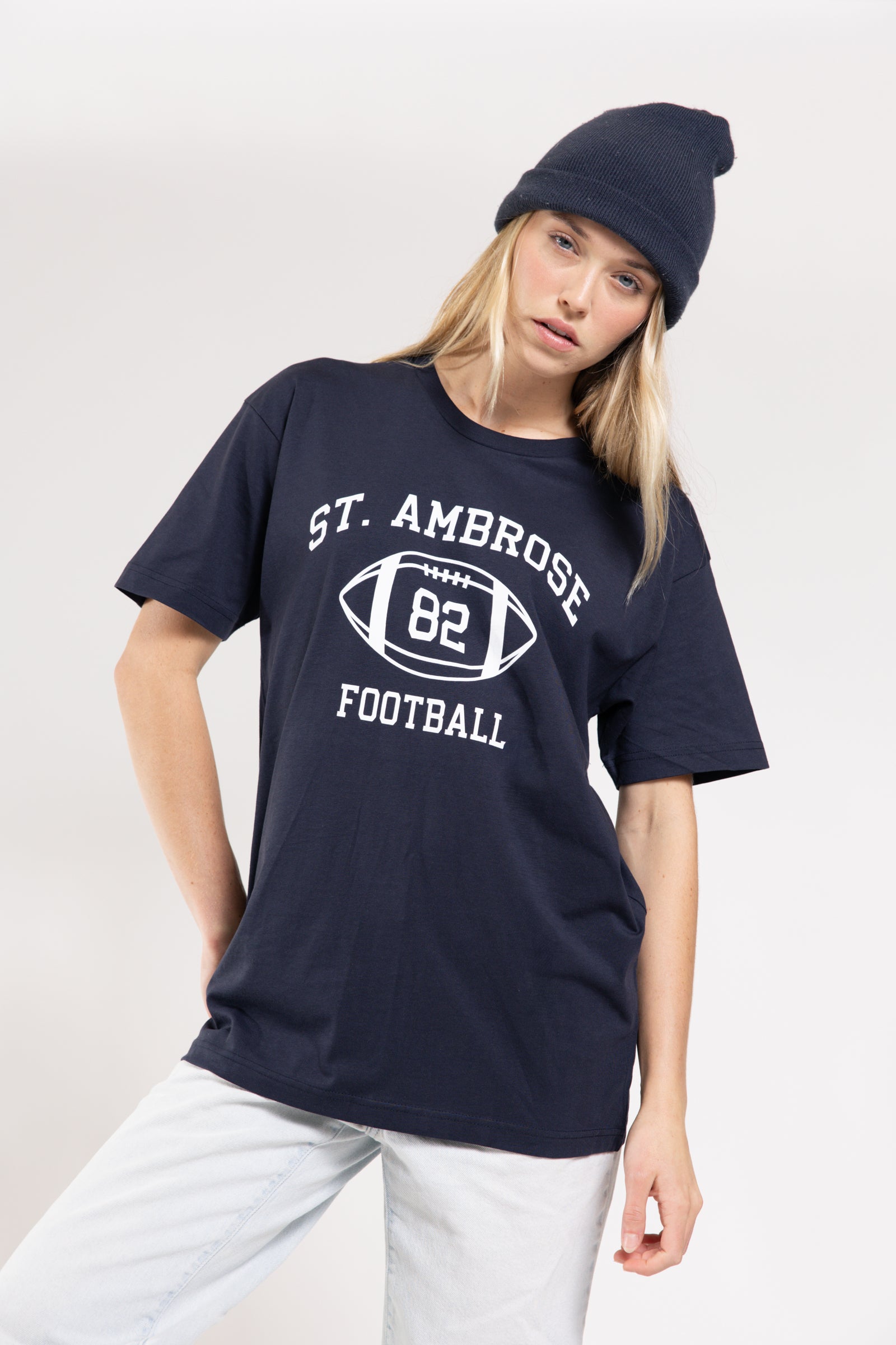 Football Tee | Navy