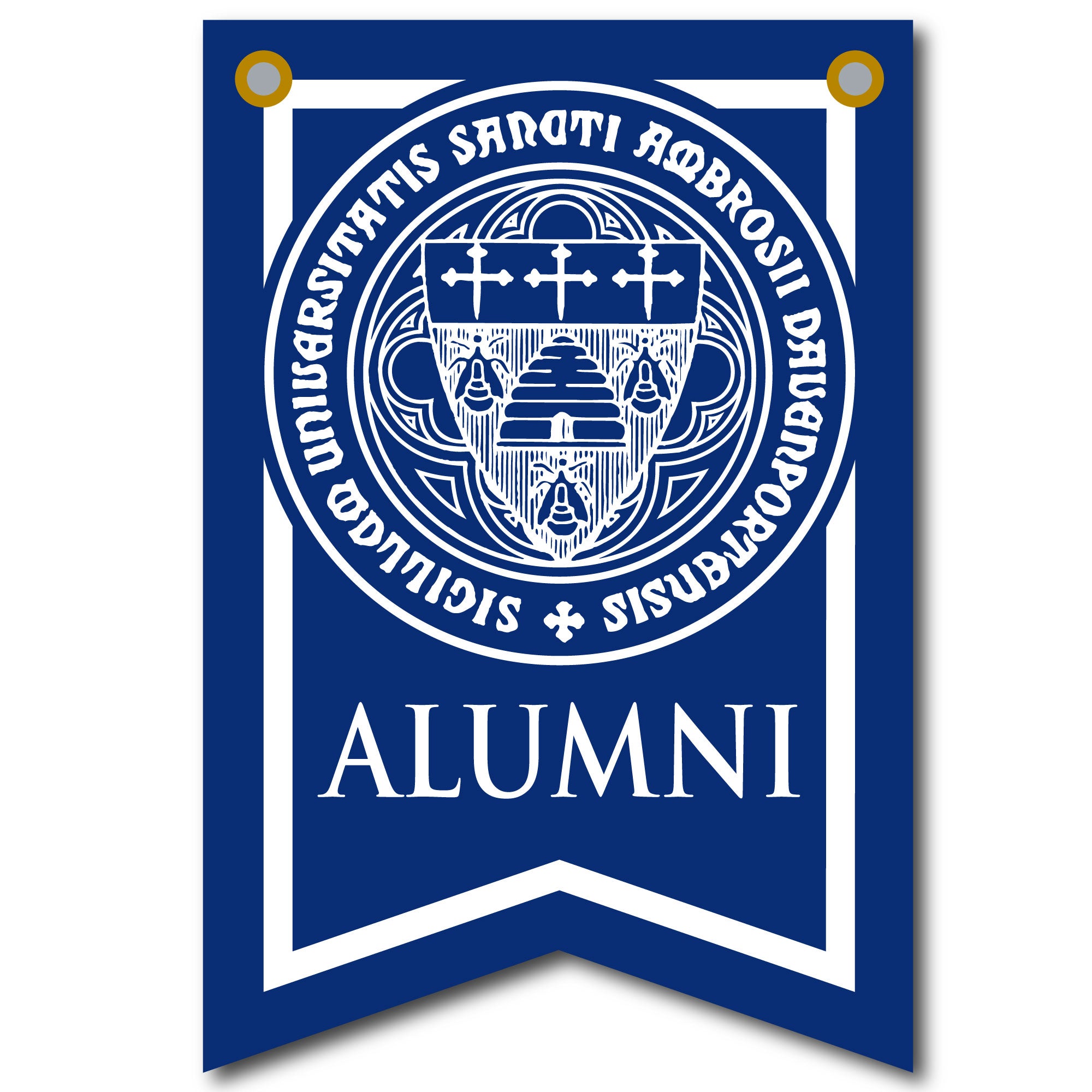 12 X 18 Dovetail Seal Alumni Banner| Navy