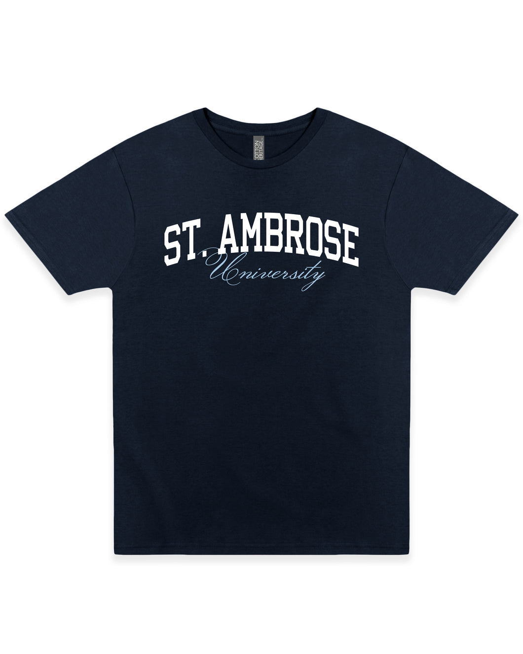 University Script Tee | Navy
