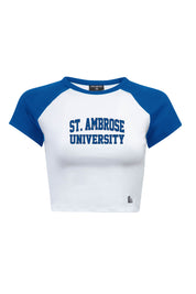 Ladies Homerun Tee | White/Navy