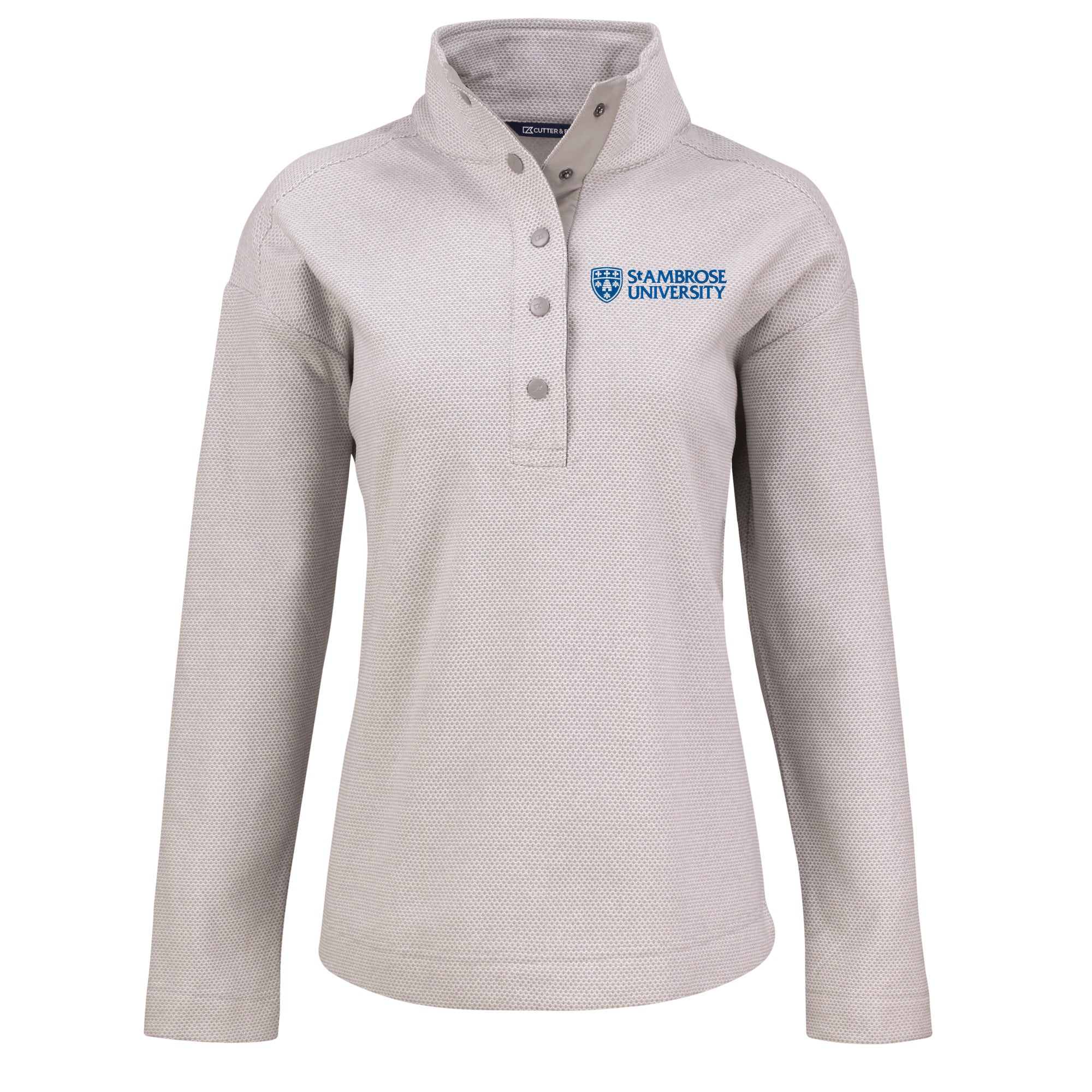 Ladies Hunts Point Snap Pullover | Light Grey