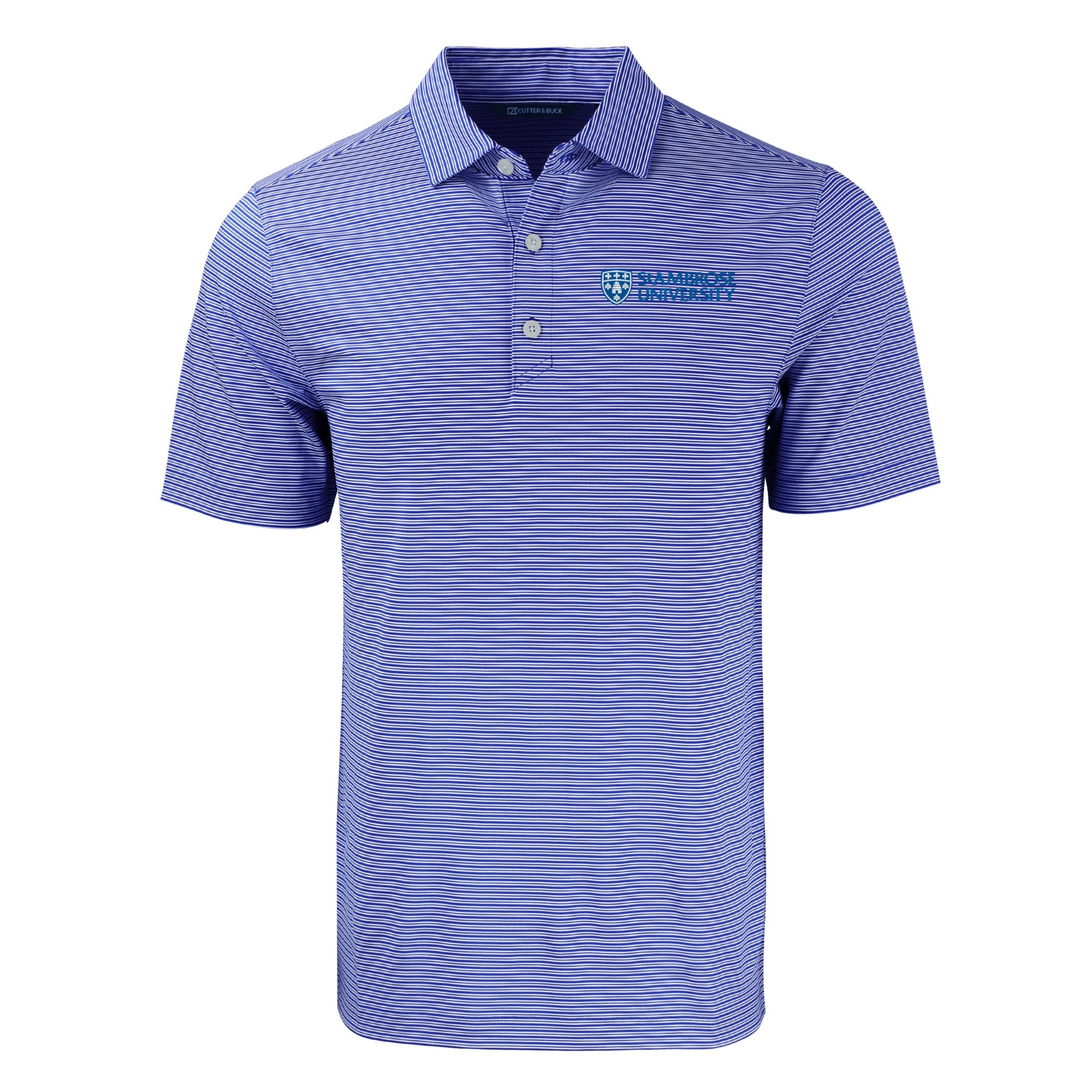 Men's Forge Double Stripe Polo | Royal/White