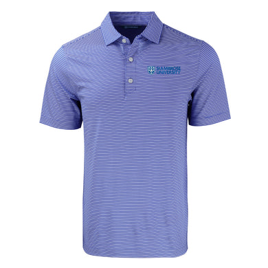 Men's Forge Double Stripe Polo | Royal/White
