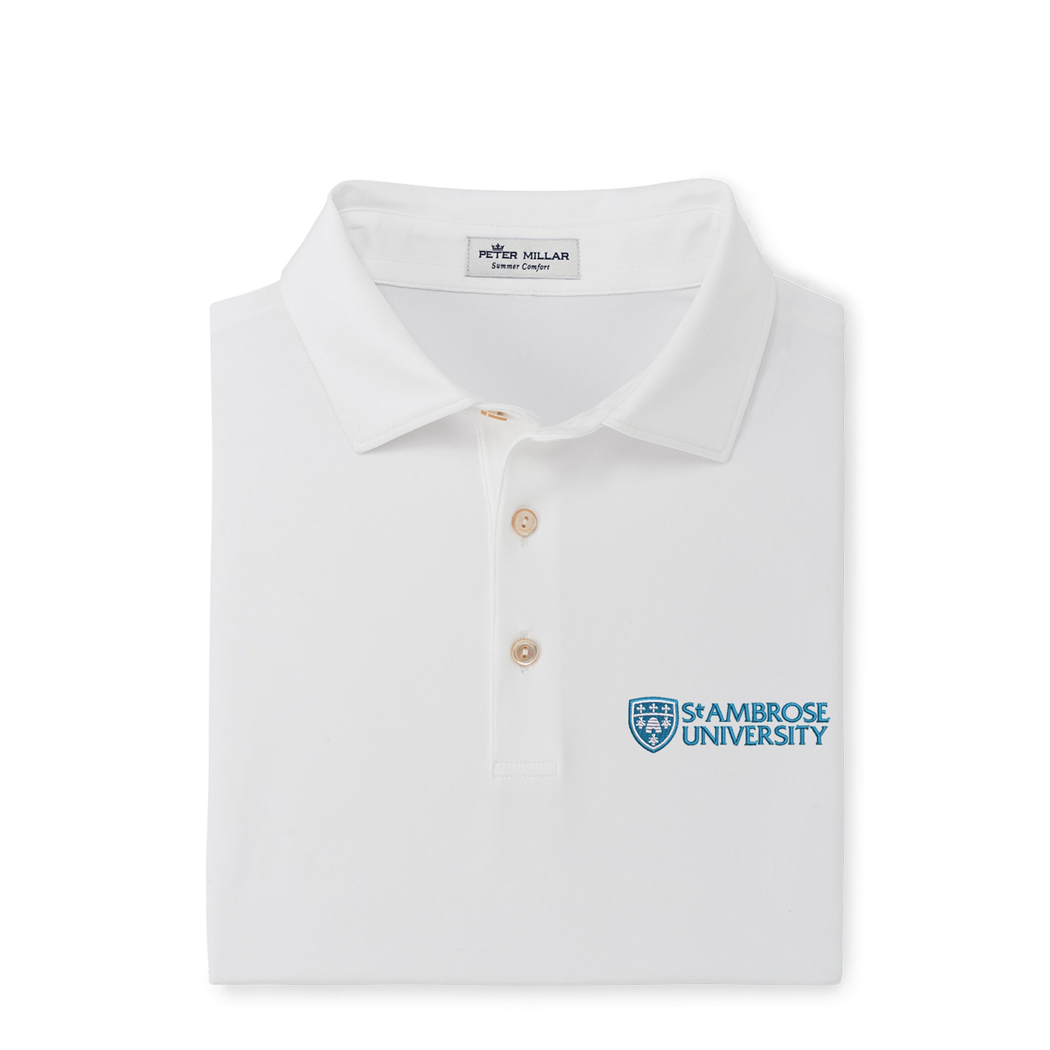 Solid Performance Jersey Polo | White