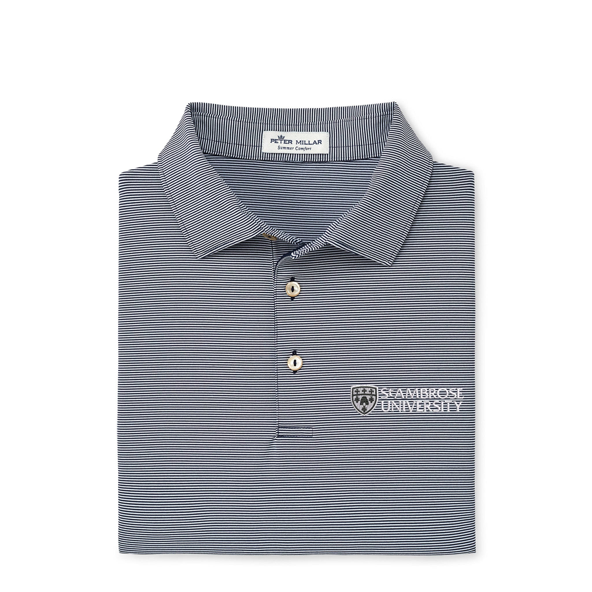 Jubilee Stripe Stretch Jersey Polo | Navy