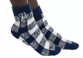 Fighting Bee Socks | Navy Plaid