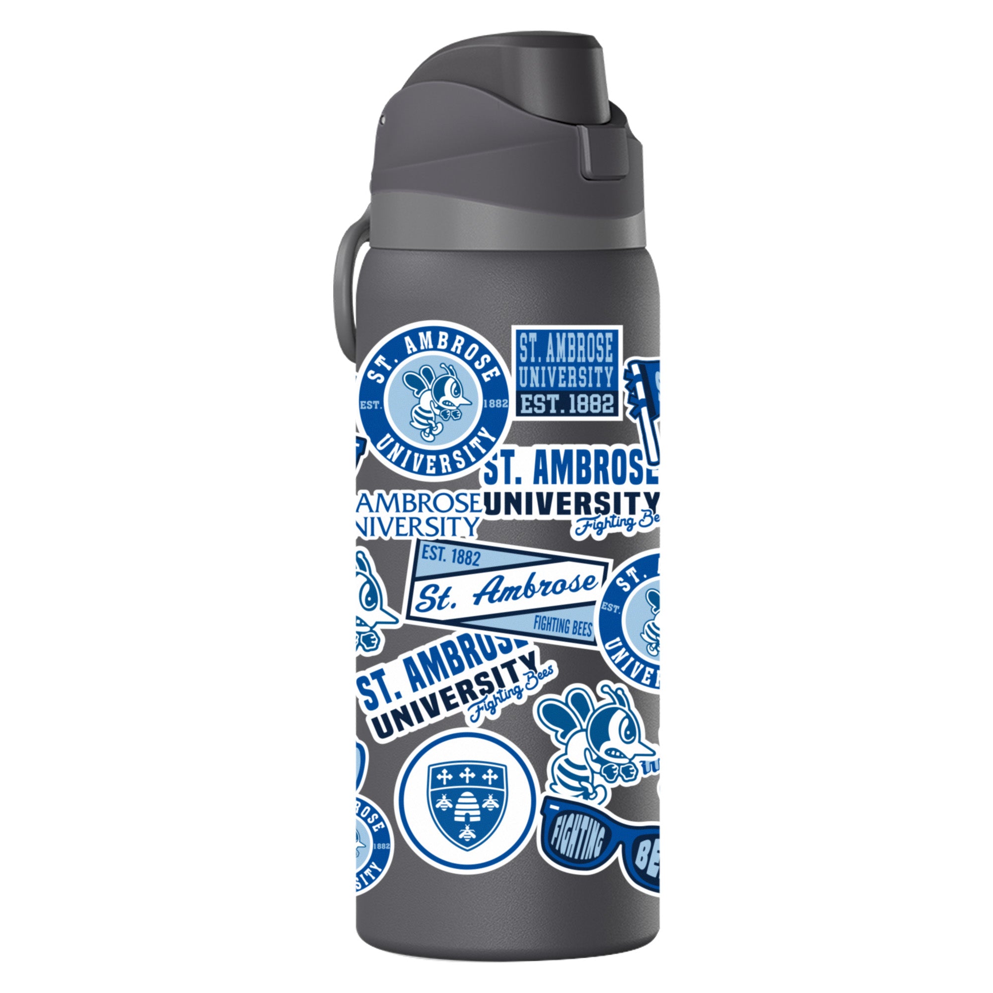 HydraPeak 32 oz Oasis Water Bottle | Gray Matter