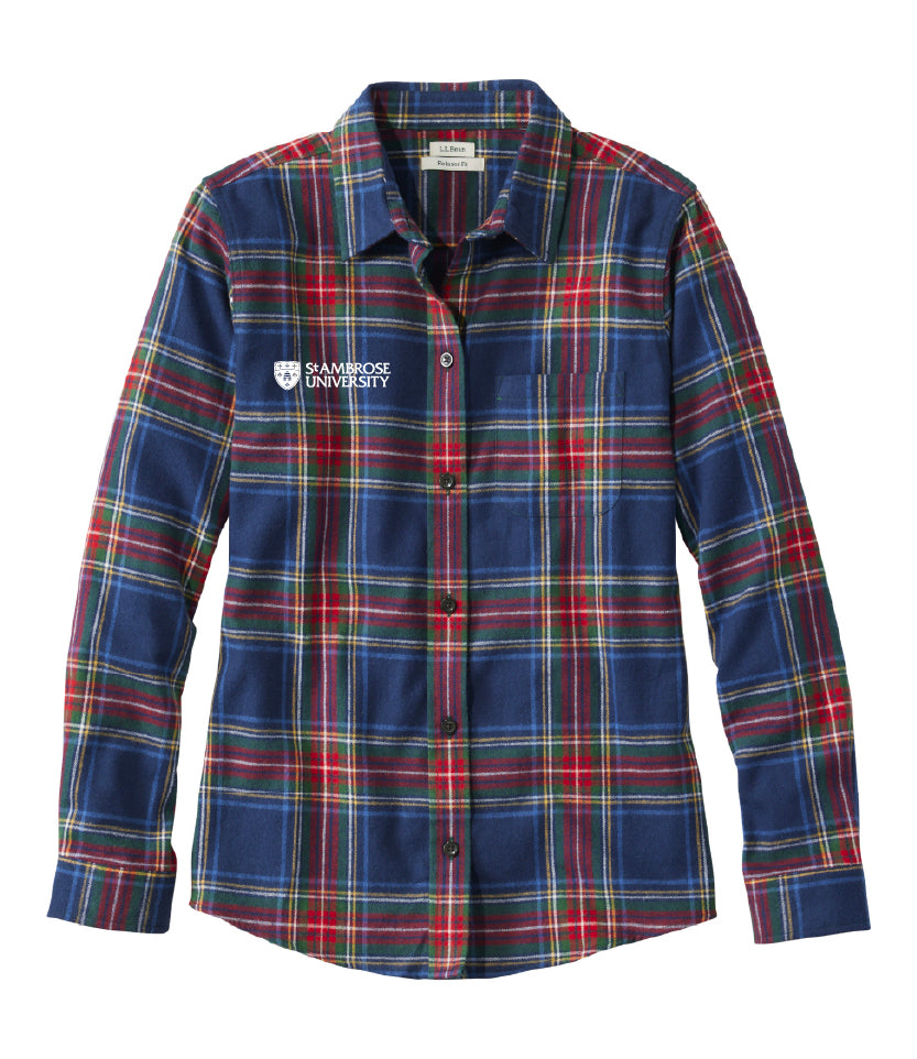 Ladies Scotch Plaid Flannel Shirt | Navy Stewart