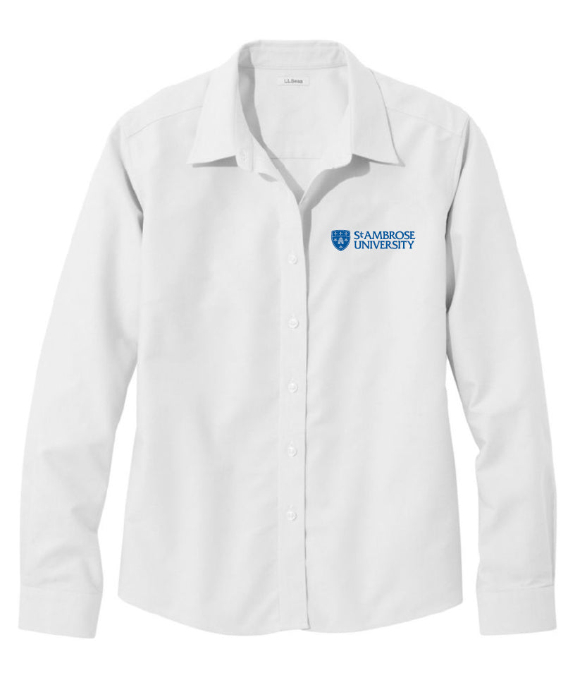 Ladies Wrinkle-Free Classic Oxford Cloth Shirt | White