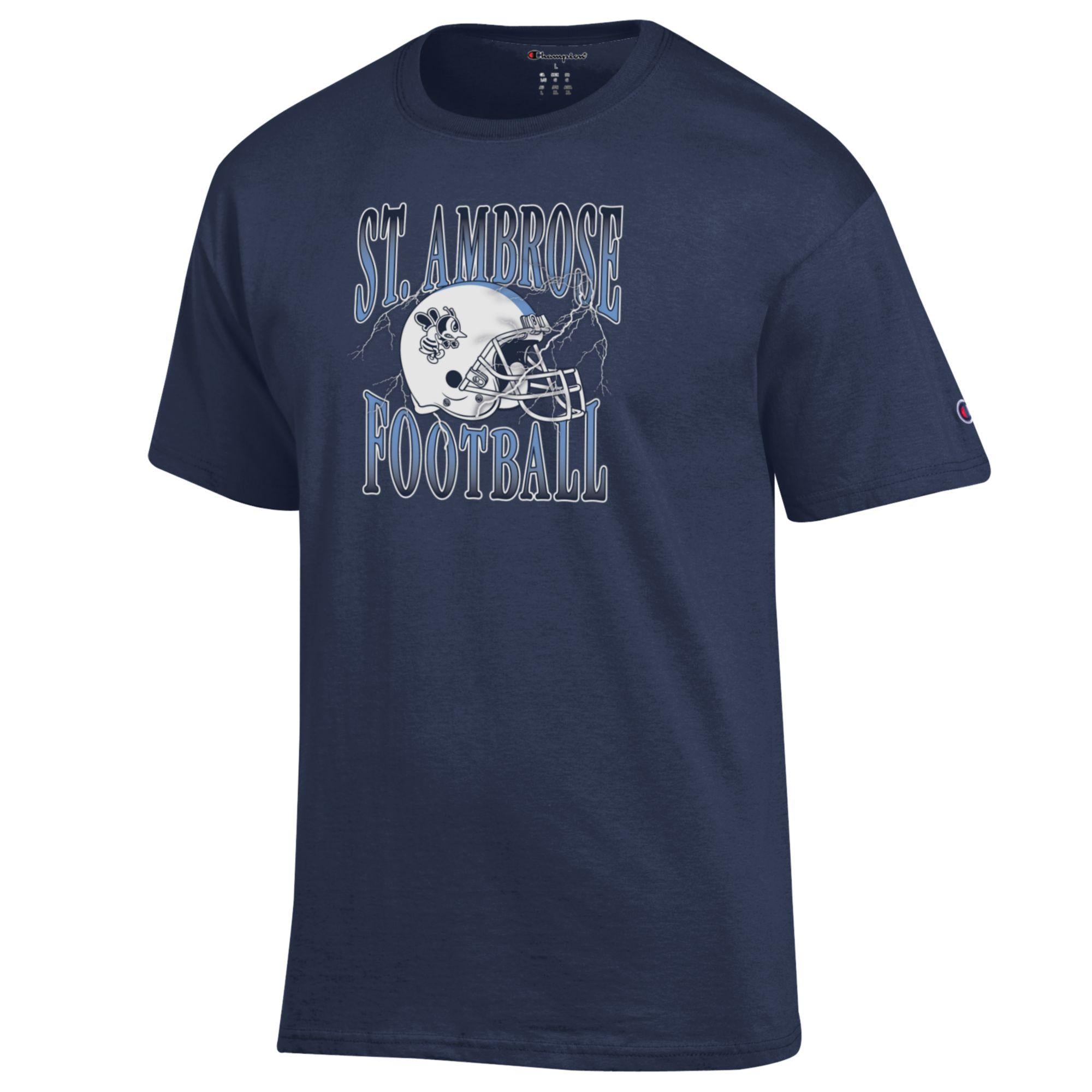 Retro Football Tee | Navy