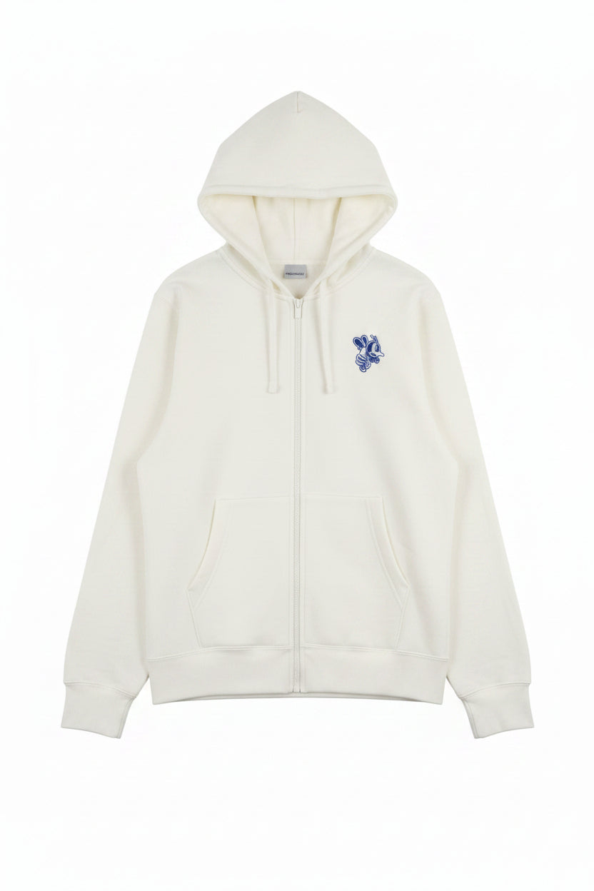 Club Fleece Full Zip Hoodie | White